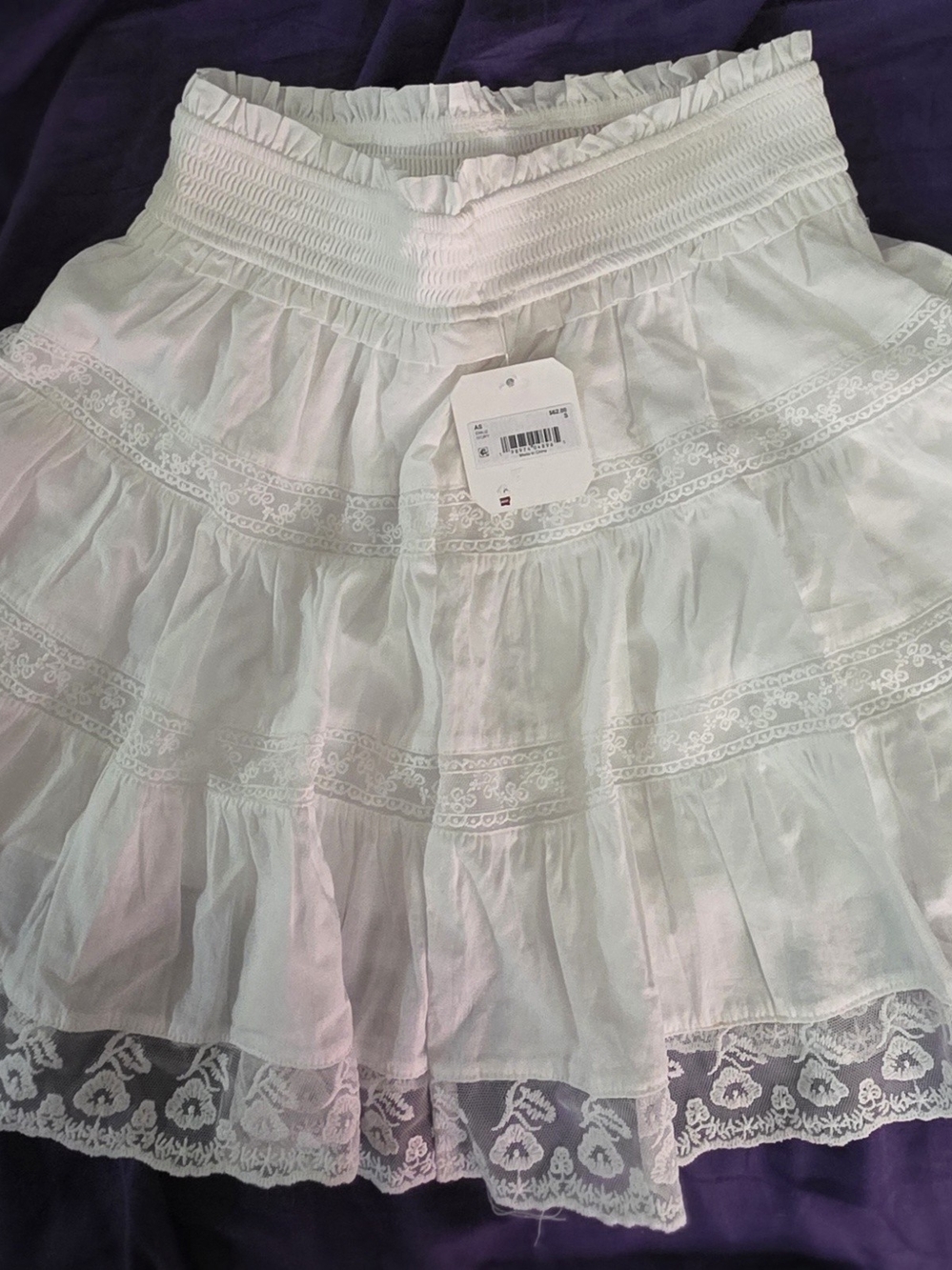 ✨ NWT Altar'd State White Tiered Lace Mini Skort | Boho Cottagecore ✨